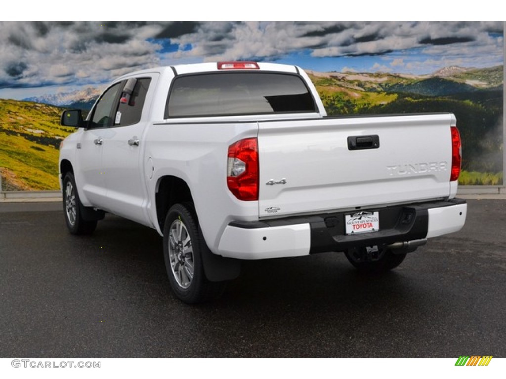 2015 Tundra Platinum CrewMax 4x4 - Super White / Black photo #3